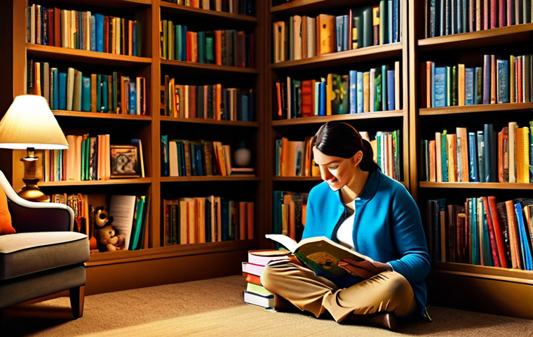 **

"A mother reading a storybook to her child in a cozy library corner, surrounded by shelves filled with colorful books, fully clothed, appropriate content, family-friendly, safe for work, perfect anatomy, natural proportions, warm lighting, inviting atmosphere, professional illustration"

**